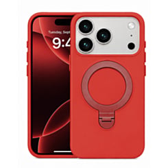 Pastel Shield Carbon Fiber Magnetic Kickstand Case (RED) for iPhone 17 Pro / 18 Pro