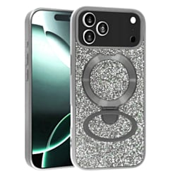 Sparkle Luxury Slim Case with Magnetic Kickstand for iPhone 17 Pro / 18 Pro (DARK GRAY)