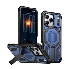 Heavy Duty Rugged Armor Case with Camera Protection Case with Kickstand (BLUE) for iPhone 17 Pro / 18 Pro