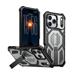 Heavy Duty Rugged Armor Case with Camera Protection Case with Kickstand (GRAY) for iPhone 17 Pro / 18 Pro