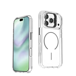 Magnetic Clear Case with Camera Kickstand for iPhone 17 Pro / 18 Pro (BLACK)