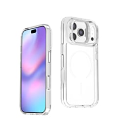 Magnetic Clear Case with Camera Kickstand for iPhone 17 Pro / 18 Pro (WHITE)