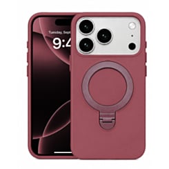 Pastel Shield Carbon Fiber Magnetic Kickstand Case (Burgundy) for iPhone 17 Pro Max / 18 Pro Max