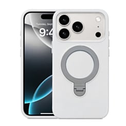 Pastel Shield Carbon Fiber Magnetic Kickstand Case (WHITE) for iPhone 17 Pro Max / 18 Pro Max