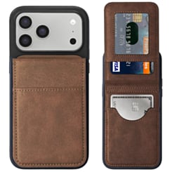 Leather Wallet Case with Kickstand (BROWN) for iPhone 17 Pro Max / 18 Pro Max