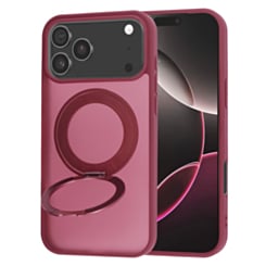 New 360 Ring Kickstand Magnetic Case for iPhone 17 Pro Max / 18 Pro Max (Burgundy)