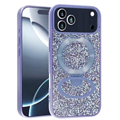 Sparkle Luxury Slim Case with Magnetic Kickstand for iPhone 17 Pro Max / 18 Pro Max (LILAC)