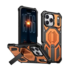 Heavy Duty Rugged Armor Case with Camera Protection Case with Kickstand (ORANGE) for iPhone 17 Pro Max / 18 Pro Max