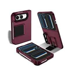 Square Kickstand Case for iPhone Duo (Burgundy)