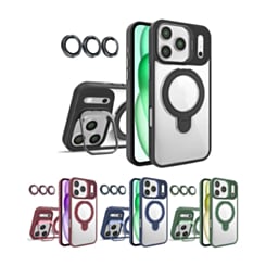 Magnetic Clear Case with 2 Kickstand & Camera Lens for iPhone 17 Pro Max / 18 Pro Max